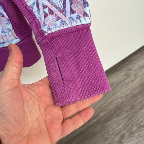 Ivivva by lululemon scuba zippered hooded sweatshirt size 10 multicoloured - Picture 3 of 6